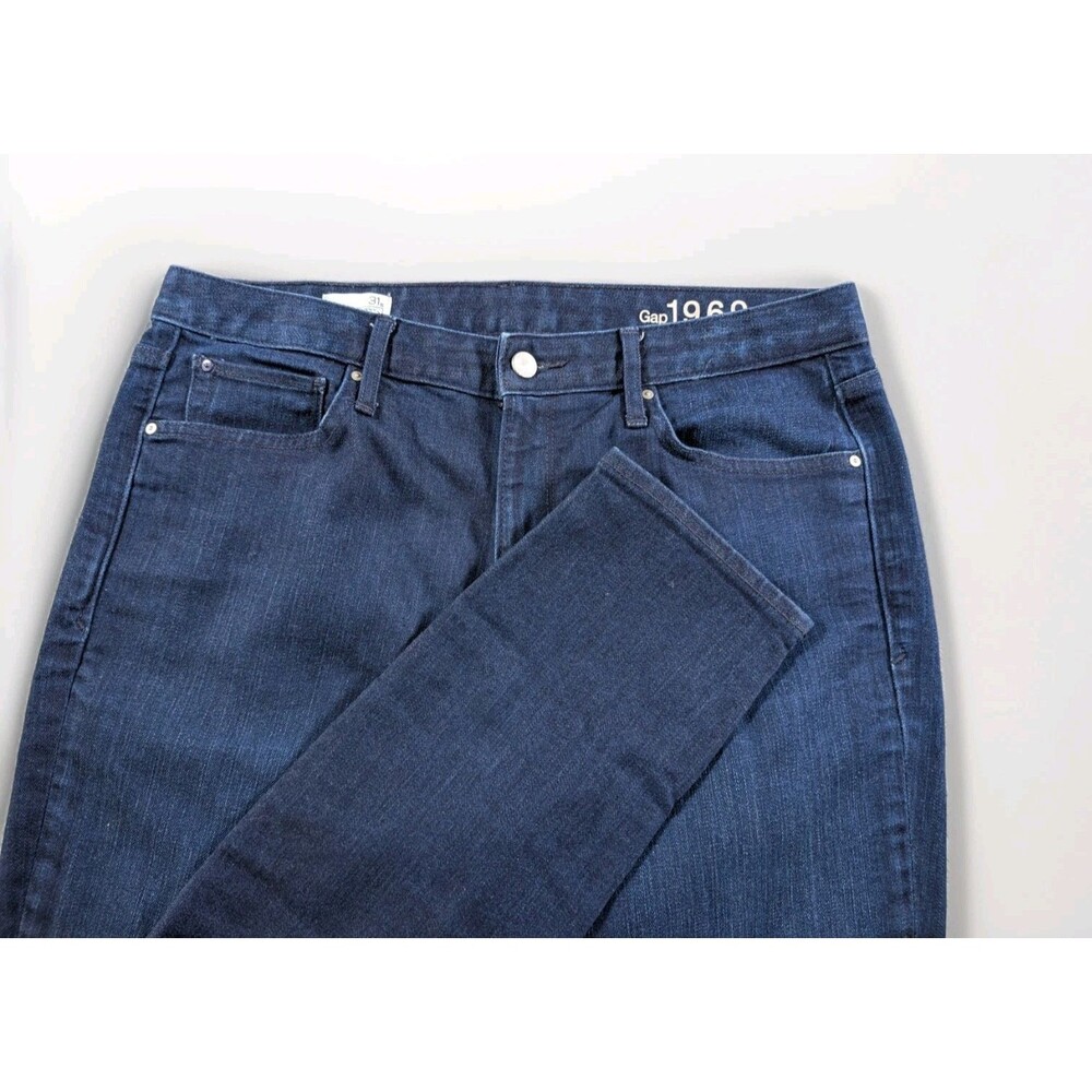 Gap 1969 Jeans Womens 31S High Rise Skinny Dark Blue Stretch Denim Casual